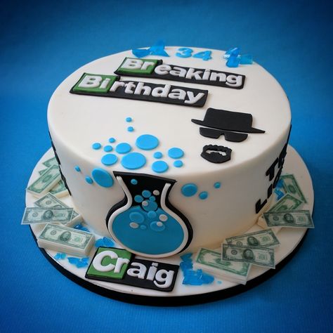 Breaking Bad Birthday Party Decorations, Breaking Bad Cake Ideas, Breaking Bad Party Ideas, Breaking Bad Birthday Party, Matrix Cake, Breaking Bad Cupcakes, Breaking Bad Cake, Breaking Bad Birthday, Bad Cake