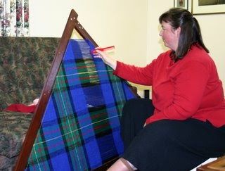 A TriLoom Tartan Ruana - a long process coming along well. This is Lana's current TriLoom project. The weaving on a Tri-loom is extremely ... Sore Legs, Night Pictures, Check Pattern, Loom, Tartan, Weaving, Two By Two, Festival, Pattern