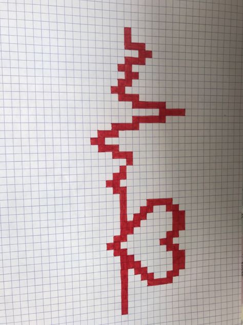 Difficulté : ⭐️ Pixel Art Name, Girly Pixel Art, Pixel Art Valentines Day, Pixel Art On Paper, Pixel Art Letters, Pixel Drawing Easy, Pixel Art Grid Easy, Pixel Art Coeur, Pixley Art