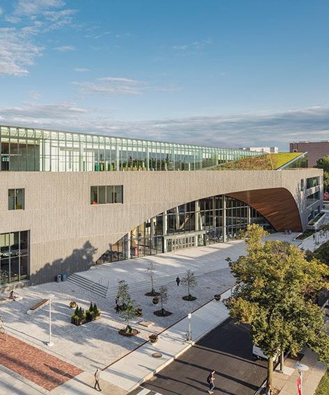 Hotel Facade, University Architecture, Library Architecture, Temple University, Public Architecture, Outdoor Classroom, Green Architecture, Entrance Design, Construction Cost