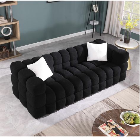 Marshmallow Sofa, Circle Sofa, Black Couch, Modern Sofa Couch, Long Sofa, Inspire Me Home Decor, Tufted Sofa, Black Sofa, Gray Sofa