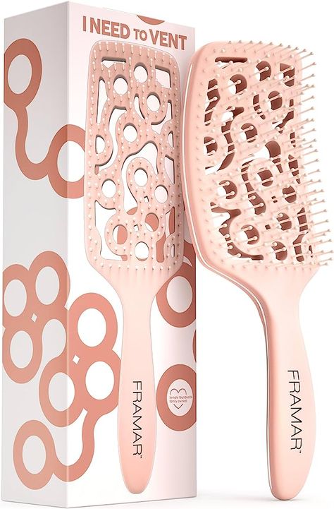 FRAMAR Professional Wet Hair Brush - Vented Hair Brush For Women, Curved Hair Detangler Brush, Blow Dry Brush, Hair Brush Dryer, Brosse a Cheveux, Curly Hair Brush Hair Dryer, Detangling Hair Brush (Champagne) : Amazon.ca: Health & Personal Care Hair Brush Dryer, Wet Hair Brush, Brush Hair Dryer, Brush Dryer, Curly Hair Brush, Detangler Brush, Knot Out, Split Dyed Hair, Detangling Hair