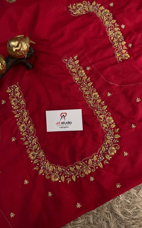 Red Gold Blouse Designs, Computer Embroidery Work Blouse Designs, Pink Blouse Designs For Saree Silk, Simple Machine Embroidery Blouse Designs, Simple Maggam Work Designs, Simple Maggam Work Blouses, Computer Work Blouse Designs, Exclusive Blouse Designs, Magam Work