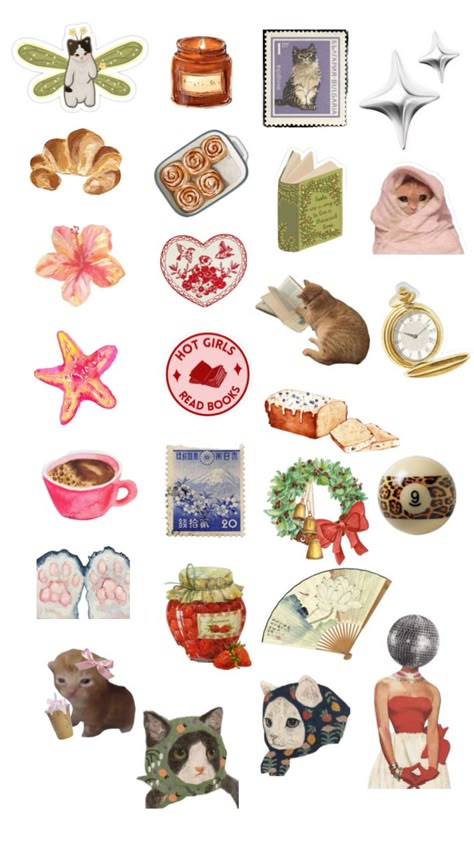 Collage Stickers Png, Collage Pieces Png, Vintage Collage Elements, Cutouts For Collage, Sticker Sheets Aesthetic, Collage Fillers, Stickers Png Transparent, Items Png, Cell Design