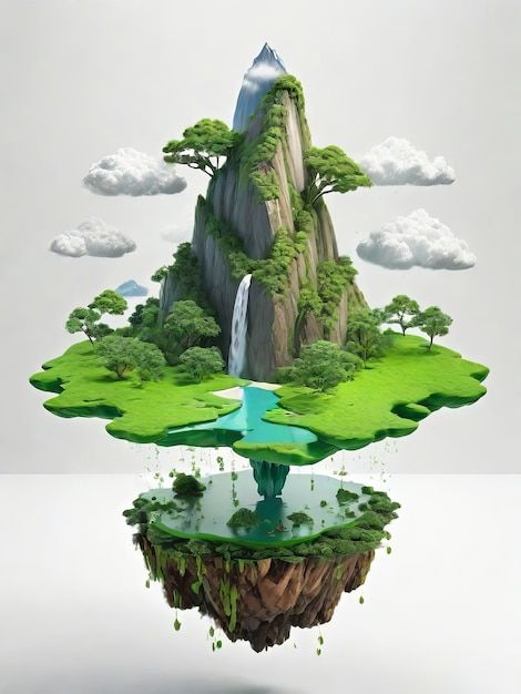 Photo free waterfall floating islands a ... | Premium Photo #Freepik #photo Floating Islands, Card Banner, Poster Invitation, Photography Pictures, Cartoon Clip Art, Photography Photos, Nature Travel, Premium Photo, Textures Patterns