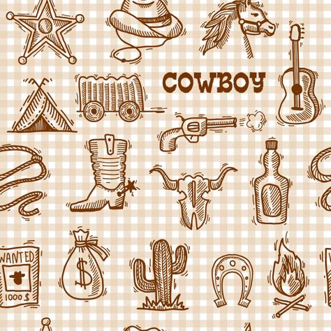 Cowboy seamless pattern Premium Vector | Premium Vector #Freepik #vector #pattern Country Images, Tiger Pattern, Graphic Editing, Displaying Collections, Pattern Download, Aesthetic Iphone Wallpaper, Premium Vector, Seamless Pattern, Seamless Patterns