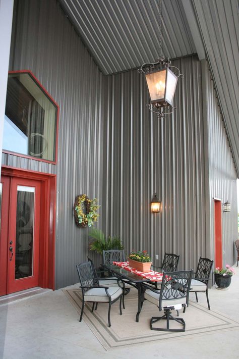 Steel Building Gallery - Category: Choice Series_18 - Image: Choice Series_18_8 | Mueller Inc Metal Buildings With Living Quarters, Metal Shop Building, Metal Building Kits, Morton Building, Steel Building Homes, Metal Barn Homes, Metal Building Home, Steel Barns, Barn Living