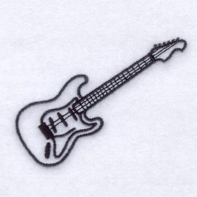 Guitar Drawing Aesthetic, Electric Guitar Tattoo, Guitar Doodle, Guitar Outline, Aesthetic Guitar, Guitar Sketch, Guitar Tattoo Design, Outline Embroidery, Guitar Drawing