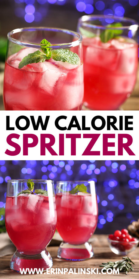 Beat the heat with this refreshing low calorie spritzer! This light and bubbly drink is perfect for summer gatherings or as a guilt-free refreshment any time of year. Easy Low Calorie Drinks Alcohol, Low Calorie Mixed Drinks Alcohol, Low Calorie Mocktail Recipe, Low Calorie Drinks Alcohol, Low Cal Alcoholic Drinks, Low Calorie Tequila Drinks, Low Calorie Mixed Drinks, Alcoholic Drink Recipe, Low Calorie Alcoholic Drinks