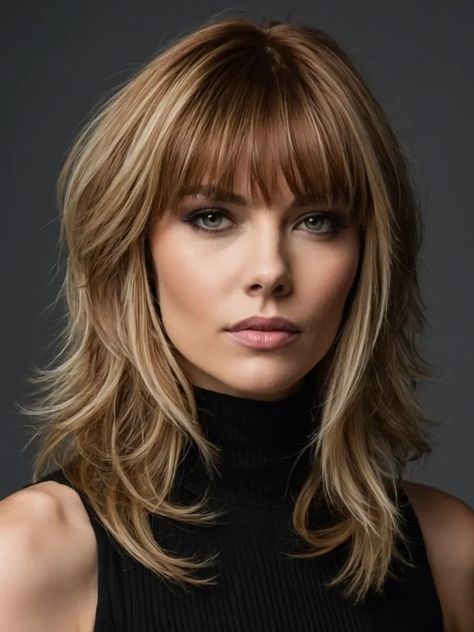 Discover Layered Haircuts: From Short to Long, Wavy to Straight Styles Med Hair, Curly To Straight Hair, Shag Haircut Ideas, Mom Haircuts, 2024 Hairstyles, Long Shag Haircut, Long Shag, Layered Haircuts For Medium Hair, Hair With Bangs