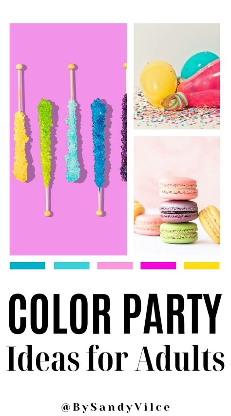 Color party ideas for adults Color Party Games For Adults, Color Theme Party Ideas For Adults, Color Party Ideas For Adults, All Pink Party, Color Party Ideas, Party For Adults, Party Games For Adults, Party Ideas For Adults, Glamorous Decor