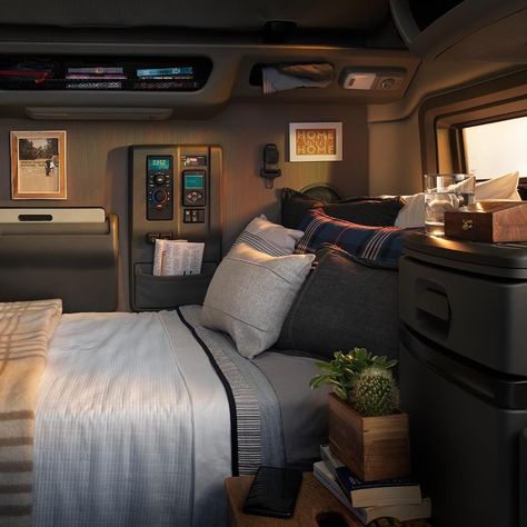 First class upgrade. #NewVolvoVNL . . . #VolvoTrucks #VNL #trucking #trucks #trucker #truckdriver #truckinterior Aesthetic Cars Wallpaper, Semi Trucks Interior, Truck Organization, Truck Living, Luxury Lifestyle Aesthetic, Truck Driving, Expedition Truck, Trucking Life, Smarter Not Harder