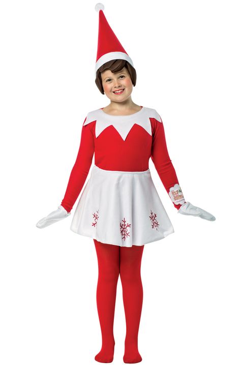 Elf On A Shelf Girl Child Costume (7-10) #christmas #Halloween #costumes Shelf Child, Girl Elf Costume, Best Costume Ever, Child Dress, Girl Elf, Elf Clothes, Boho Festival Fashion, Elf Costume, Family Costumes