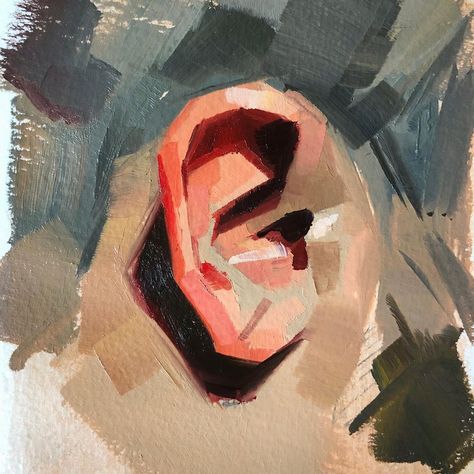 Cat Graffam on Instagram: “Painted this ear in oil for the start of a series of video art lessons focusing on specific facial anatomy (I guess head anatomy because…” Head Anatomy, Facial Anatomy, Ear Art, Oil Painting Inspiration, Portraiture Painting, Video Art, Art Painting Gallery, Identity Art, Traditional Paintings