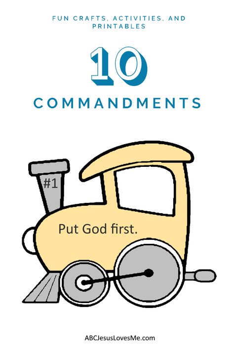 Crafts Ages 5-10, One God Craft, 3rd Commandment Craft, Ten Commandments Printable Free, No Idols Bible Craft, 10 Commandments Printable Free, 10 Commandments Preschool, Free 10 Commandments Printables, 10 Commandments For Preschoolers