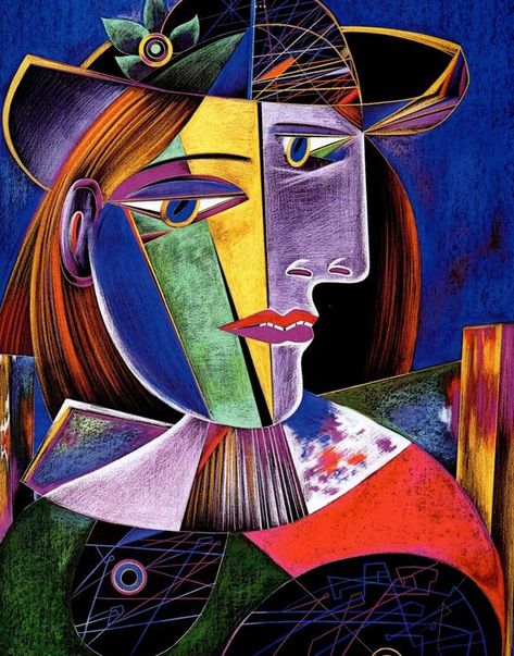 Pablo Picasso Cubism, Pablo Picasso Artwork, Cubist Portraits, Abstract Artwork Painting, Picasso Artwork, Picasso Cubism, Picasso Portraits, Pablo Picasso Art, Pablo Picasso Paintings