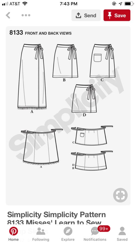 Sew Wrap Skirt, Wrap Skirt Sewing, Wrap Skirt Sewing Pattern, Wrap Skirt Pattern, Diy Sy, Coin Purse Tutorial, Burda Sewing Patterns, Skirt Sewing Pattern, Skirt Sewing