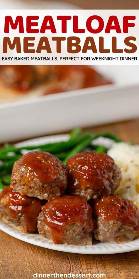 Meatloaf Meatballs Easy, Meatball Recipes With Ketchup, Classic Meatloaf Meatballs, Meatball Meatloaf Recipes, Meatloaf Mix Meatballs, Meatloaf Meatballs Crockpot, Meatloaf Balls Recipes Easy, Meatball Mix Recipes, Meatballs With Worcestershire Sauce