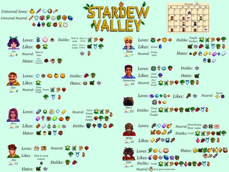 Stardew Valley Summer Guide, Summer Stardew Valley, Stardew Valley Summer, Summer Gifts, Stardew Valley, Summer Gift, Gift Guide, Nintendo Switch, Nintendo