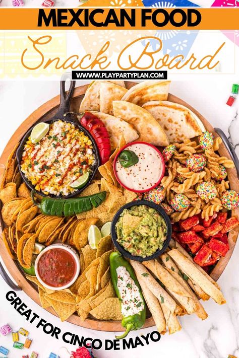 This Mexican charcuterie board is perfect for Cinco de Mayo or Taco Tuesday! Mayo Rolls, Mexican Charcuterie Board, Mexican Charcuterie, Mexican Finger Foods, Mexican Appetizers, Charcuterie Board Ideas, Mexican Snacks, Charcuterie Inspiration, Snack Board