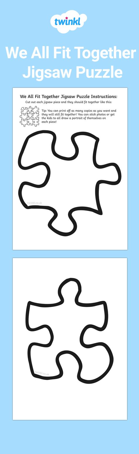 Great for an 'All About Me' topic. Carefully cut out the different pieces of this we all fit together jigsaw, then piece them back together for a fun puzzle and colour activity. Sign up to download!   #weallfittogether #jigsaw #puzzle #teaching #teacher #school #twinkl #twinklresources #education #students #parents #homeeducation We Fit Together Puzzle, Friendship Puzzle Activity, Puzzle Craft Preschool, We All Fit Together, All About Me Puzzle, Harmony Day Activities Preschool, Puzzle Activities, Harmony Week Activities, We All Fit Together Puzzle Template