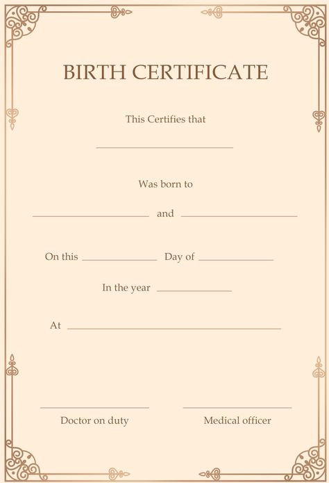 Pet Birth Certificate, Birth Certificate Form, Birth Certificate Online, Certificate Ideas, Free Birth, Deni Denials, Birth Certificate Template, Free Printable Stationery, Credit Card App