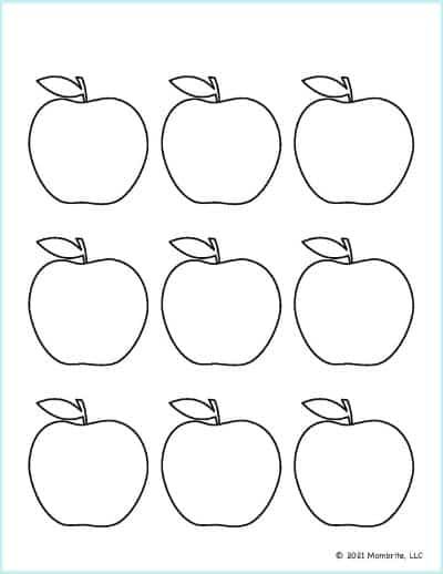 Apple Template Free Printable, Small Apple Template Free Printable, Large Apple Template, Apple Outline Printable, Small Apple Coloring Page, Diy Cards For Teachers, Apple Suncatcher Template, Preschool Apples, Apple Outline