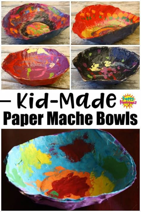 Paper Mache Preschool Crafts, Paper Mache Projects Preschool, Preschool Paper Mache, Paper Mache Elementary Art Projects, Paper Mache For Elementary Students, Preschool 3d Art Projects, Paper Mache Elementary Art, Outdoor Art Preschool, Things To Make With Paper Mache