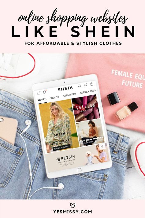 Websites like SHEIN for Cheap Clothes Online - YesMissy Clothing Apps, Online Clothes Shopping, Inexpensive Clothes, Best Online Shopping Sites, Cheap Clothes Online, Outfit Collage, Online Shopping Websites, Stylish Clothes, Clothes Shopping