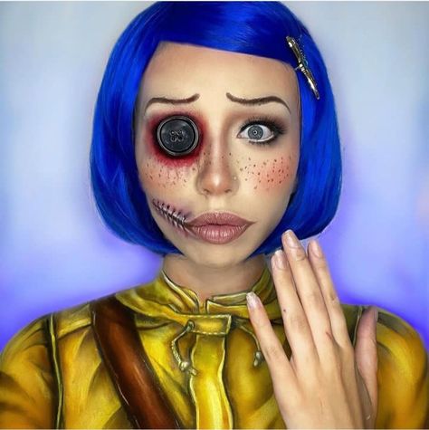 Cosmetology Halloween Contest, Halloween Maniquin Head, Halloween Maniquin, Coraline Halloween Makeup, Pumpkin Shoot, Make Up Inspired, Coraline Halloween, Creepy Halloween Makeup, 2024 Halloween