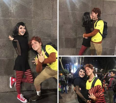 Jonnie And Mavis Costume, Hotel Transylvania Couple Costume, Jonathan And Mavis Costume, Mavis And Jonathan Costume, Hotel Transylvania Costume Couple, Jonny And Mavis Couple Costume, Couples Comic Con Costumes, Mavis And Johnny Cosplay, Comic Con Couple Costumes