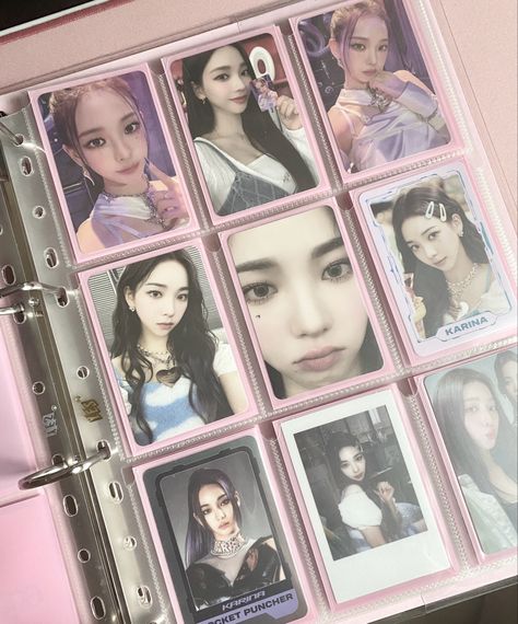 Kpop Pc Collection, Photo Card Box, Karina Photocard, Photo Card Binder, Kpop Binder, Pc Decoration, Photocard Collection, Kpop Deco, Pc Photo