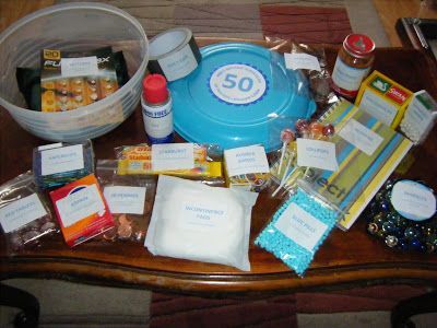 Leia Legweak's Handmade Crafts: 50th Birthday Survival Kit 50th Birthday Survival Kit, 50 Birthday Gift Baskets, Diy Gag Gifts, Homemade Gag Gifts, Over The Hill Gifts, Birthday Survival Kit, 50th Birthday Gag Gifts, 50th Birthday Men, 50th Birthday Gifts For Men