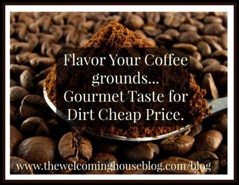 Diy Flavored Coffee Grounds, Diy Flavored Coffee, Flavored Coffee Grounds, Ground Coffee Recipes, Brown Sandwich, Flavored Coffee Recipes, Homemade Coffee Syrup, Coffee Magic, Powder Coffee Creamer