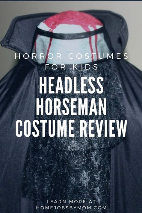 Horror Costumes: Headless Horseman Kid Costume Review #halloweencostumes #happyhalloween How To Make Headless Costume, Diy Headless Horseman Costume, Horror Costumes For Kids, Diy Headless Horseman, Headless Horseman Halloween Costume, Headless Costume, Headless Horseman Costume, Dyi Costume