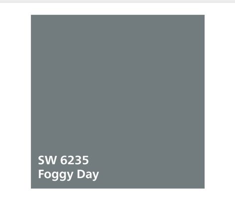 Foggy Day by Sherwin Williams Sw Foggy Day, Foggy Day Sherwin Williams, Sherwin Williams Foggy Day, Color Plattes, Luna Kitchen, Interior House Paint Colors, Basement Painting, Louisiana Cajun, Foggy Day