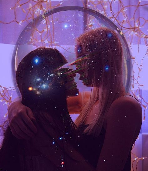 Tag your cosmic love 🌠 Today the sun hid and didn't want to leave You opened your eyes and the sun kept its brush Because you paint the… Telepathic Love, Sara Shakeel, Twin Flame Art, Trippy Artwork, Connie Springer, Sayaka Miki, Soul Mates, Soul Connection, Magic Aesthetic