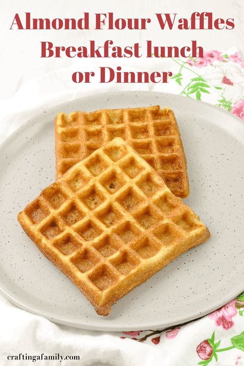 Almond Flour Waffles are crispy on the outside light fluffy inside with a deliciously rich flavor. Gluten-free and if you substitute oat or almond milk they are dairy-free too. Add berries and/or maple syrup and the kids will never know that they are good for them. Almond Flour Waffles, Brunch Casserole Recipes, Make Almond Flour, Pumpkin Breakfast Recipes, Fall Recipes Breakfast, Healthy Flour, Healthy Waffles, Outside Light, Thanksgiving Breakfast