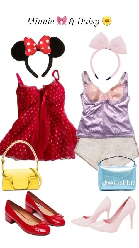 Daisy Duck Halloween Costume, Daisy Duck Halloween, Duck Halloween Costume, Minnie Mouse Halloween Costume, Minnie Mouse And Daisy Duck, Horror Halloween Costumes, Matching Halloween Costumes, Classy Halloween Costumes, Fairy Halloween Costumes