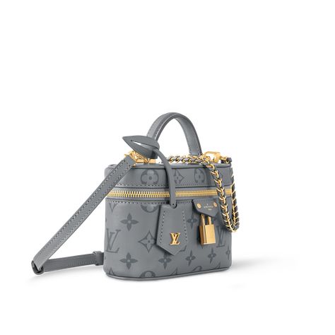 LOUIS VUITTON® - Vanity Chain Pouch - Grey Designer Small Bags, Lv Vanity Bag, Louis Vuitton Vanity, Tas Louis Vuitton, 2024 Runway, Sac Louis Vuitton, Micro Bags, Bag Louis Vuitton, Trunk Bag