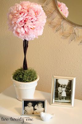 Pink Peony Topiary Tutorial Rose Topiary, Flower Topiary, Diy Topiary, Topiary Diy, Topiary Trees, Topiaries, 15 Diy, Boy Shower, Pink Peonies