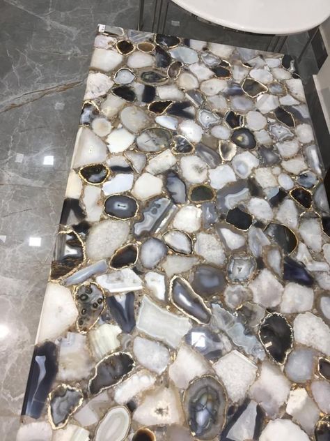 Agate Table Top ,Agate Dining Table, Console Table , Agate Stone Table Top Home Interior Decors by IndianCraftsHouse on Etsy Hallway Farmhouse, Dining Table Console, Morden Art, Kitchen Slab, Farmhouse Restaurant, Stone Table Top, Agate Table, Slab Table, Stone Table