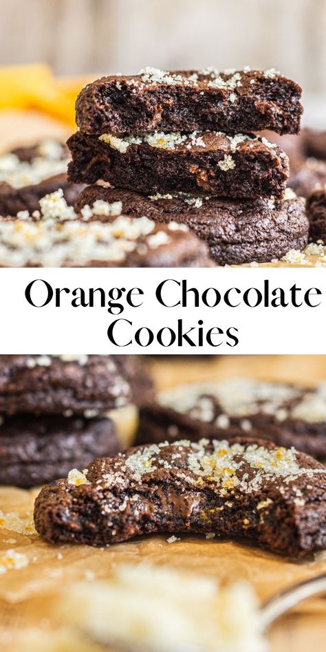 Chewy Chocolate Espresso Cookies, Chocolate Orange Sugar Cookies, Orange Chocolate Cookies Recipes, Decadent Chocolate Cookies, Chocolate Chip Orange Cookies, Chocolate And Orange Cookies, Black Chocolate Cookies, Orange Chocolate Chip Ricotta Cookies, Spicy Chocolate Cookies