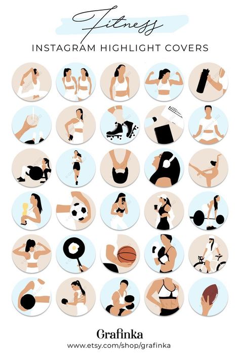 Swimsuit Illustration, Ig Icons Highlights Aesthetic, Gym Icon, Pastel Highlights, 2022 Instagram, Instagram Story Highlight Covers, Sports Highlights, Fitness Icon, Illustration Story