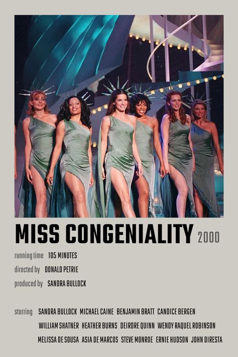 Ms Congeniality Poster, Pretty Movie Posters, Miss Congeniality Movie Poster, Miss Congeniality Party, Miss Congeniality Poster, Miss Congeniality Aesthetic, Mrs Congeniality, Miss Congeniality Costume, Miss Congeniality Movie