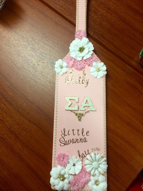 Paddle Sorority Big, Paddle Sorority, Paddles Sorority, Big Little Paddles, Big/little Baskets, Kappa Delta Chi, Paddle Ideas, Alpha Phi Omega, Delta Chi