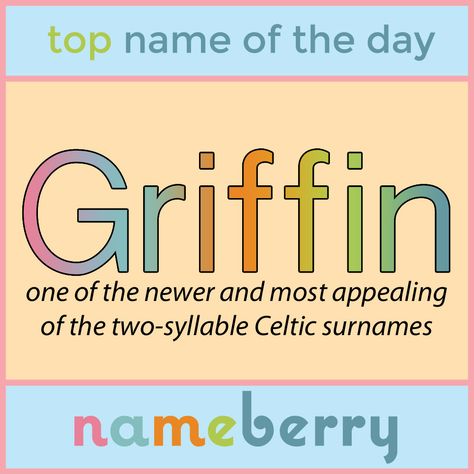 In Greek myth, the griffin was a legendary beast with the head and claws of a hawk and the body of a lion. Baby Name Meaning, Rare Names, Baby Boy Name, Popular Baby Names, Greek Myth, Cool Baby Names, Vintage Names, Gender Neutral Names, Baby Names And Meanings