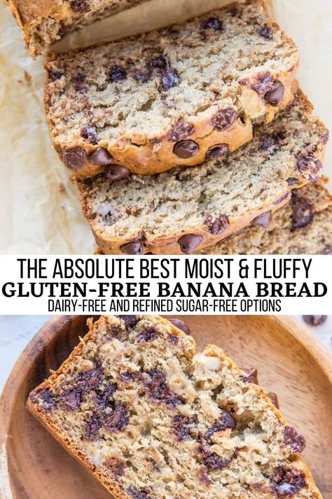 The Best Gluten-Free Banana Bread Recipe - The Roasted Root Best Gluten Free Banana Bread Recipe, Best Gluten Free Banana Bread, Banana Bread Gf, Dairy Free Banana Bread, Gluten Free Banana Bread Recipe, Sugar Free Banana Bread, Vegan Banana Bread Recipe, Best Banana Bread Recipe, Paleo Banana Bread