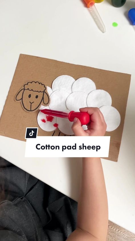 Wool Farming Activities For Kids, Cotton Pads Crafts Kids, Sheep Activities For Preschool, Recycle Craft, Animals Activities, Car Activities, Lost Sheep, Lesson Plans For Toddlers, Pre Writing Activities