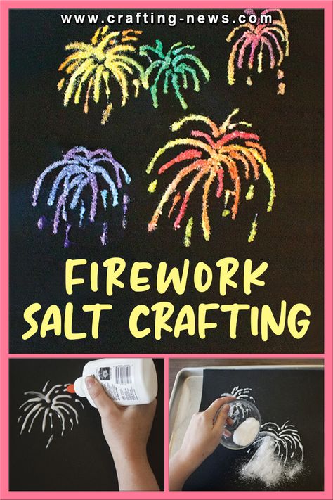 Firework Salt Crafting | Written Tutorial 1 Toddler Firework Craft, Eyfs Fireworks Activities, Bonfire Arts And Crafts, Bonfire Night Art For Kids, Firework Art Eyfs, Bonfire Night Crafts For Toddlers, Fireworks Eyfs Activities, Bonfire Night Activities Eyfs, Firework Activities For Kids